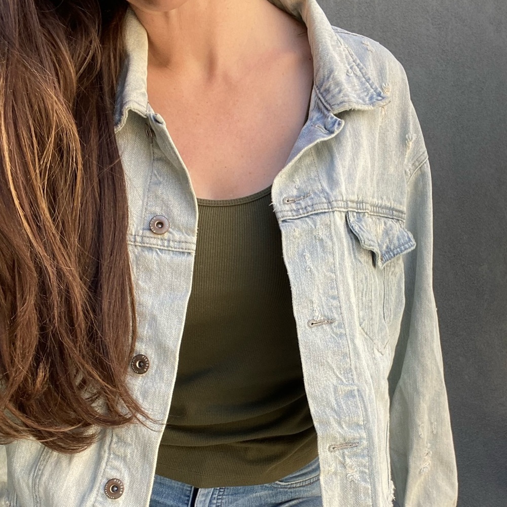 Pistola cropped Jean jacket - Picture 3 of 8